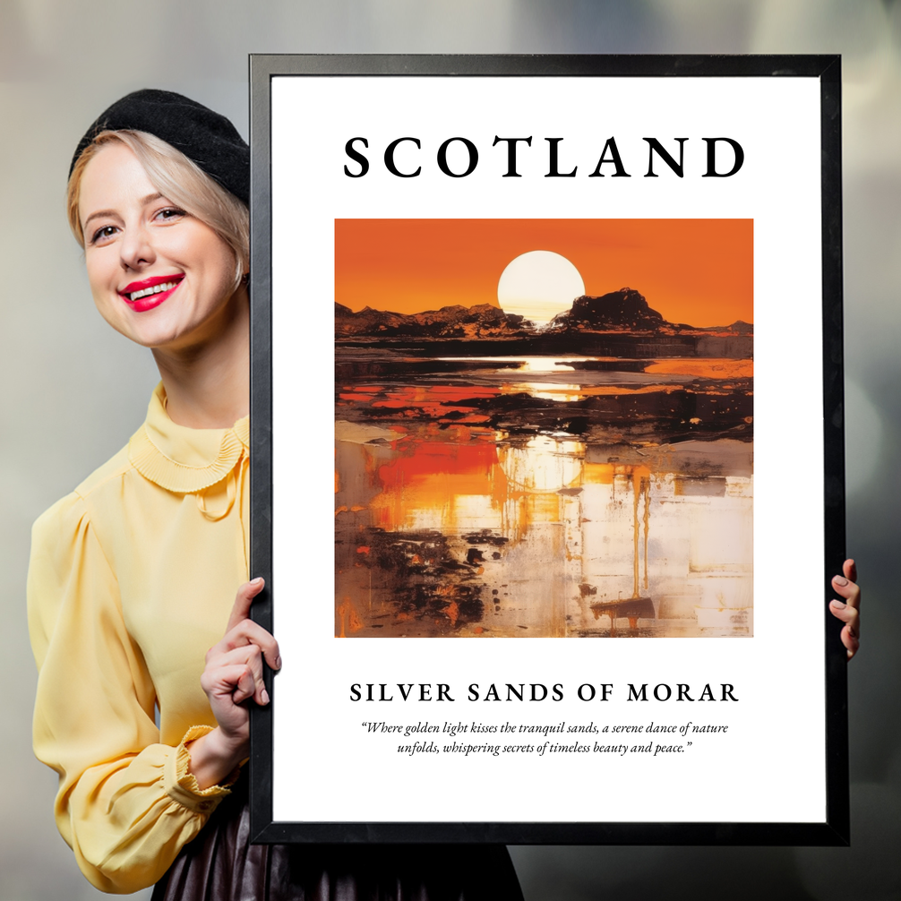 Person holding a poster of Silver Sands of Morar