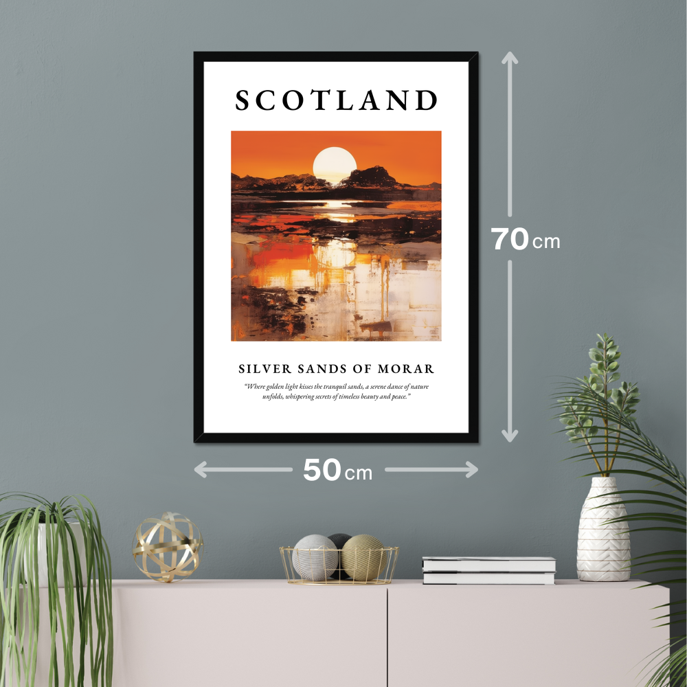 Poster of Silver Sands of Morar hanging on a wall