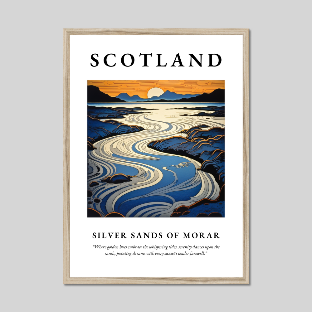 Poster in a natural frame with the word Scotland