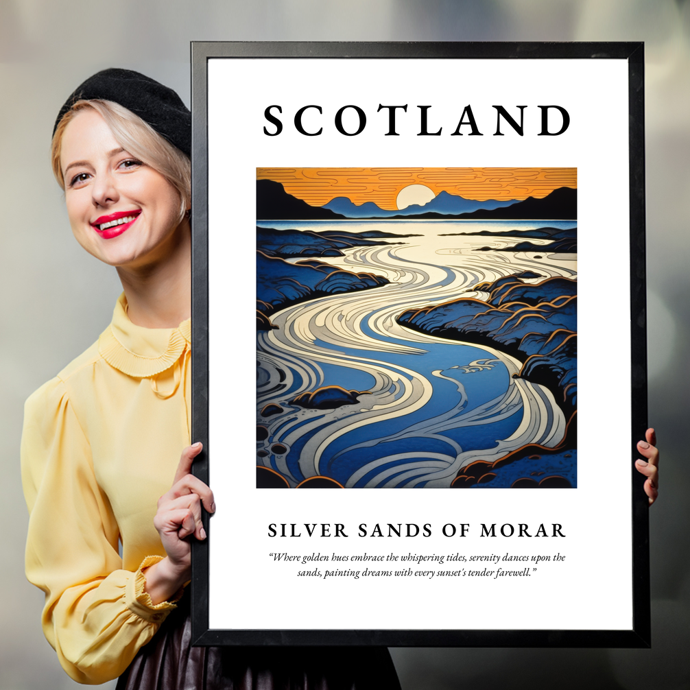 Person holding a poster of Silver Sands of Morar