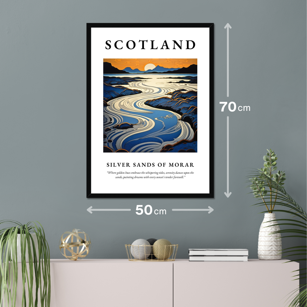 Poster of Silver Sands of Morar hanging on a wall