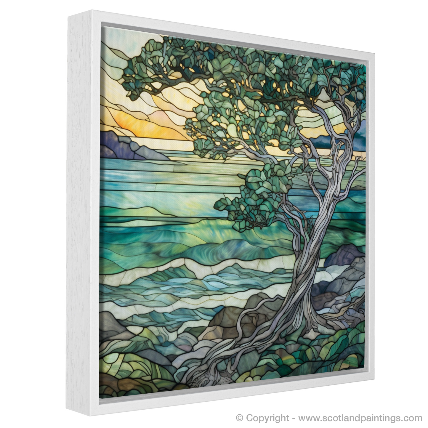 Ethereal Shores: An Art Nouveau Tribute to the Silver Sands of Morar