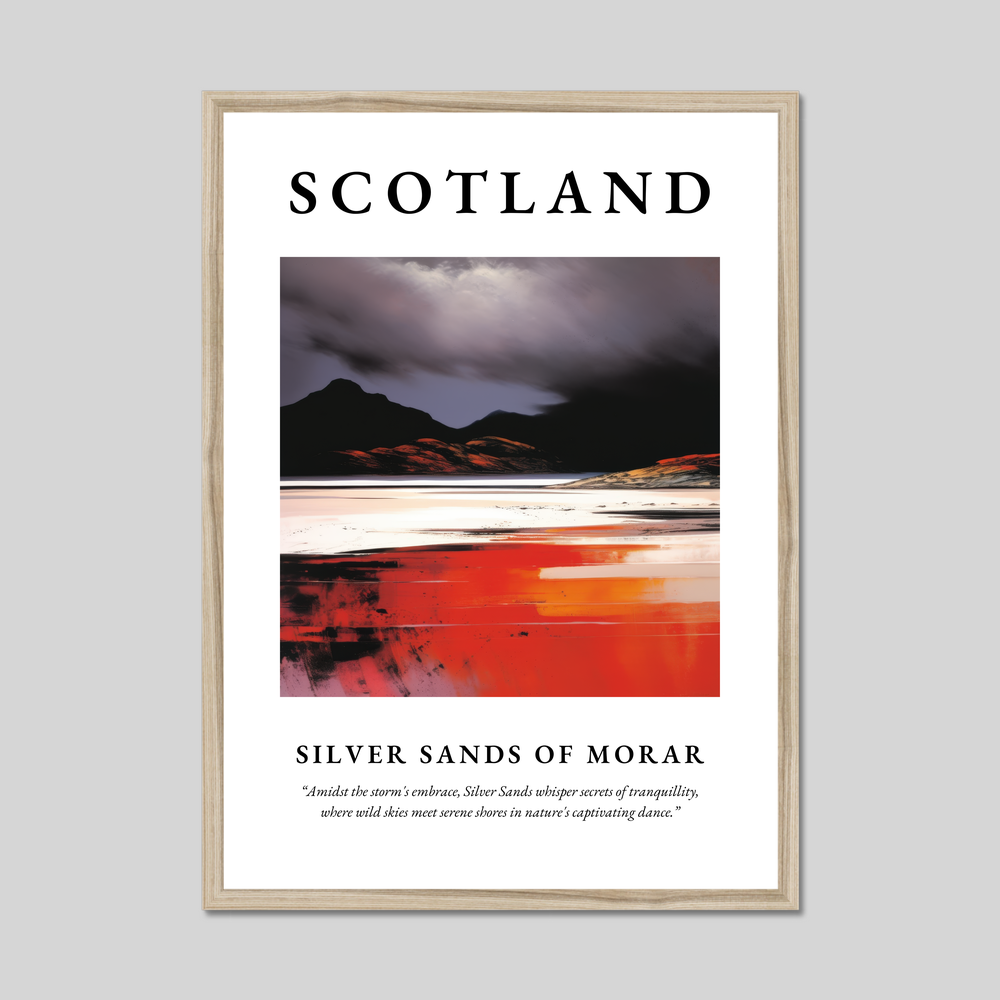 Poster in a natural frame with the word Scotland