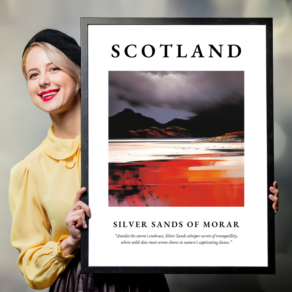 Person holding a poster of Silver Sands of Morar