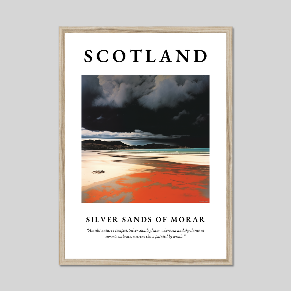 Poster in a natural frame with the word Scotland