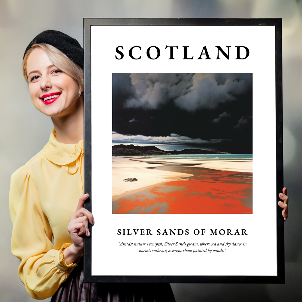 Person holding a poster of Silver Sands of Morar