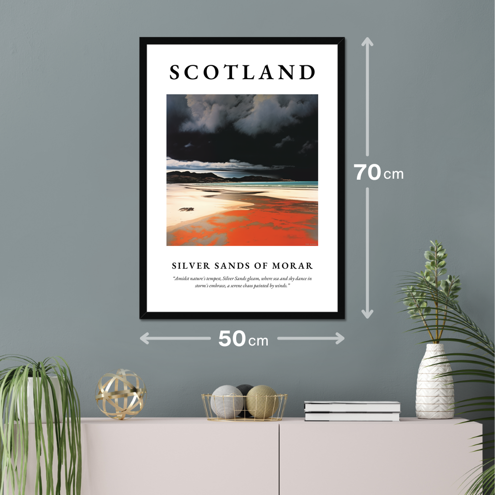 Poster of Silver Sands of Morar hanging on a wall