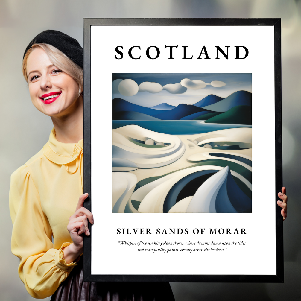 Person holding a poster of Silver Sands of Morar