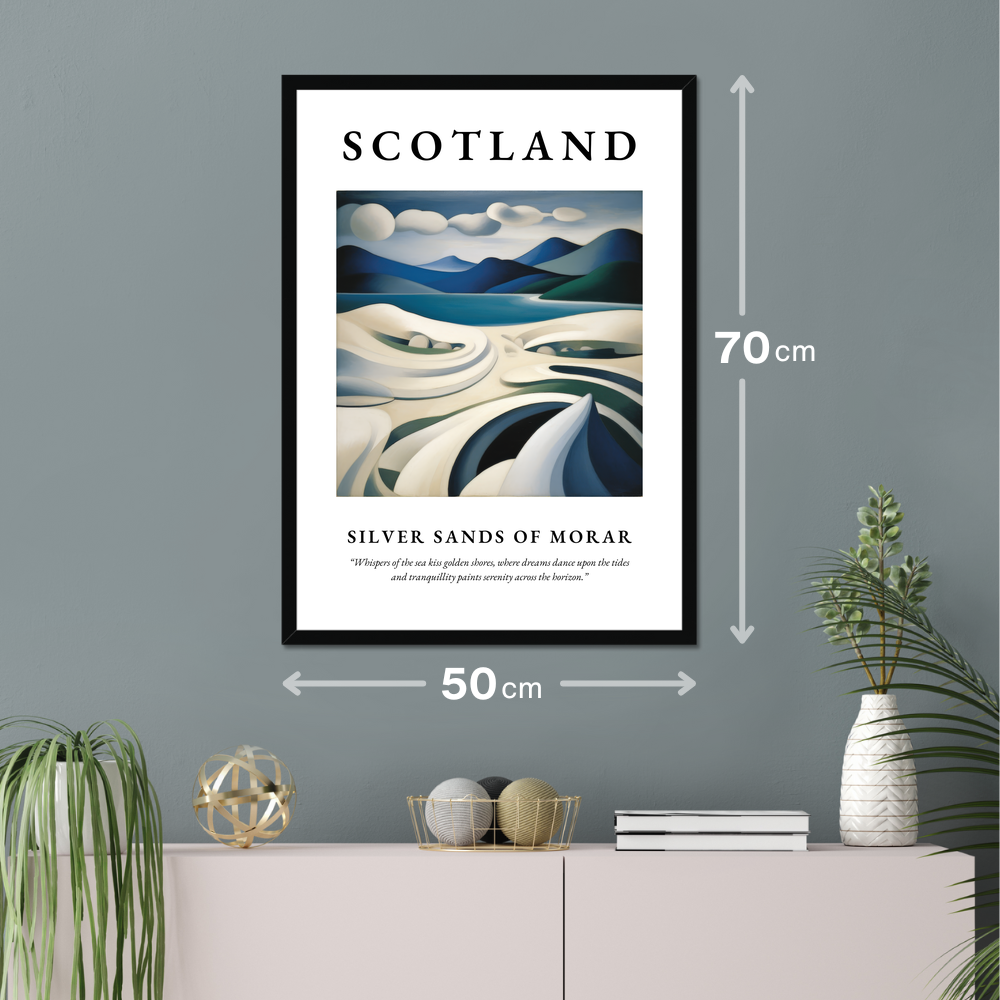 Poster of Silver Sands of Morar hanging on a wall