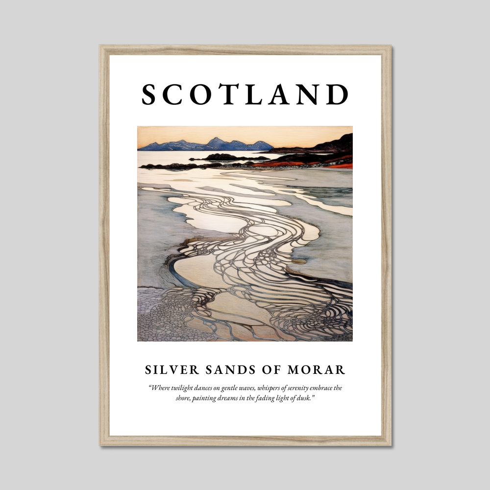 Poster in a natural frame with the word Scotland