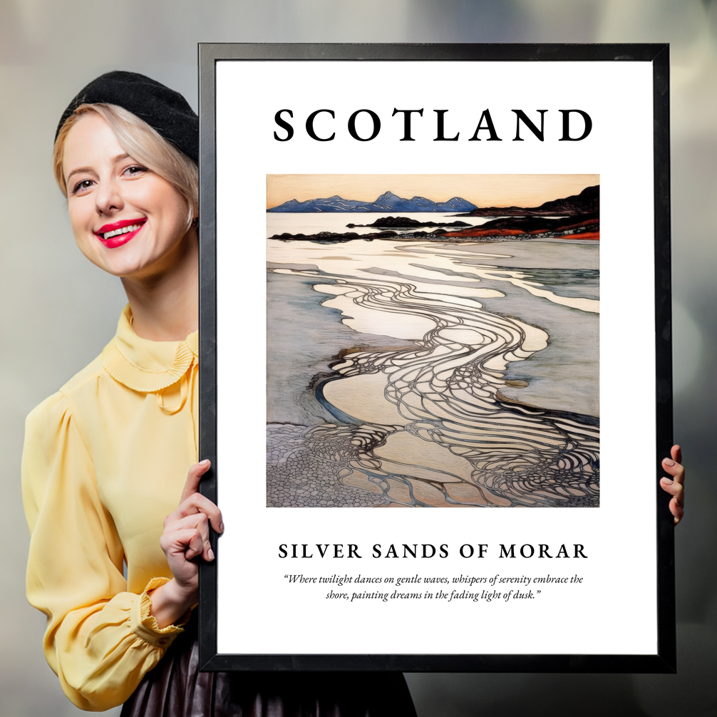 Person holding a poster of Silver Sands of Morar