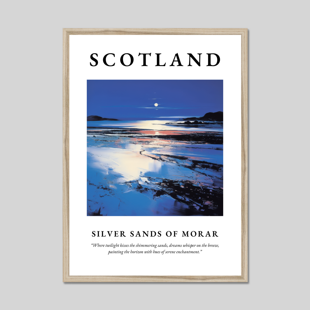 Poster in a natural frame with the word Scotland