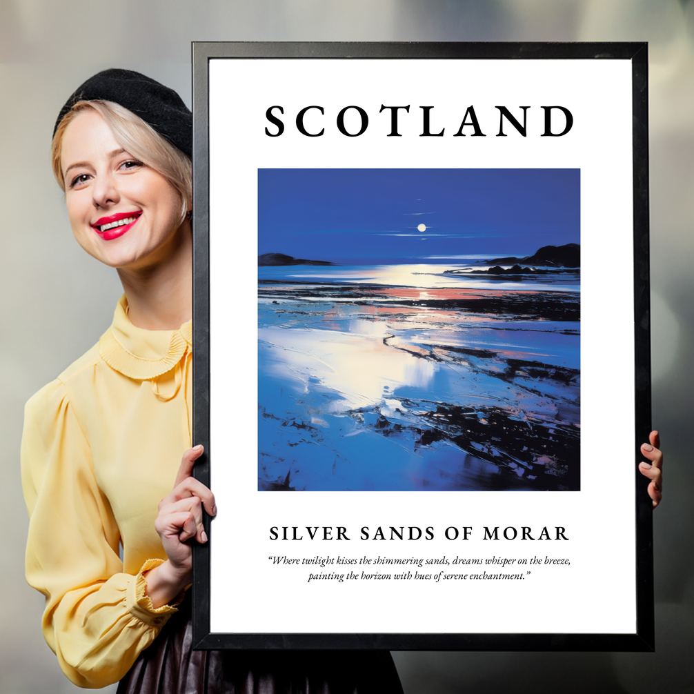 Person holding a poster of Silver Sands of Morar