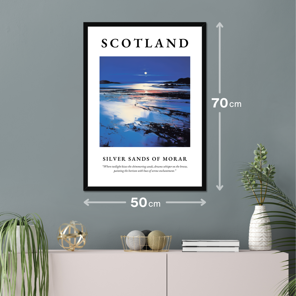 Poster of Silver Sands of Morar hanging on a wall