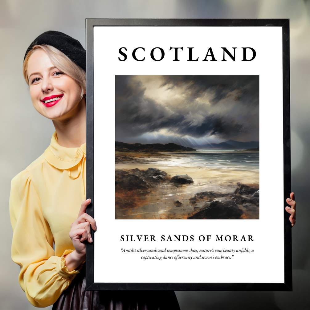 Person holding a poster of Silver Sands of Morar