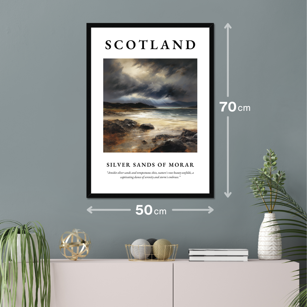 Poster of Silver Sands of Morar hanging on a wall