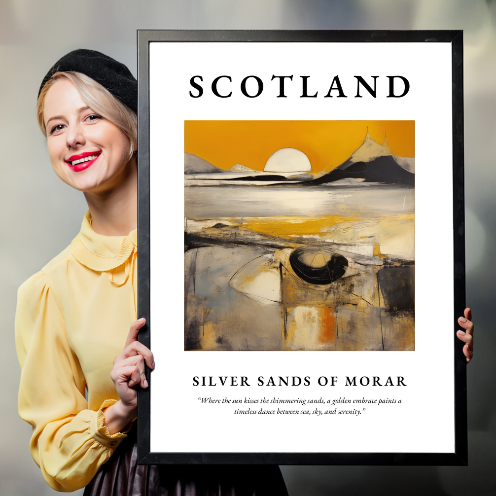 Person holding a poster of Silver Sands of Morar