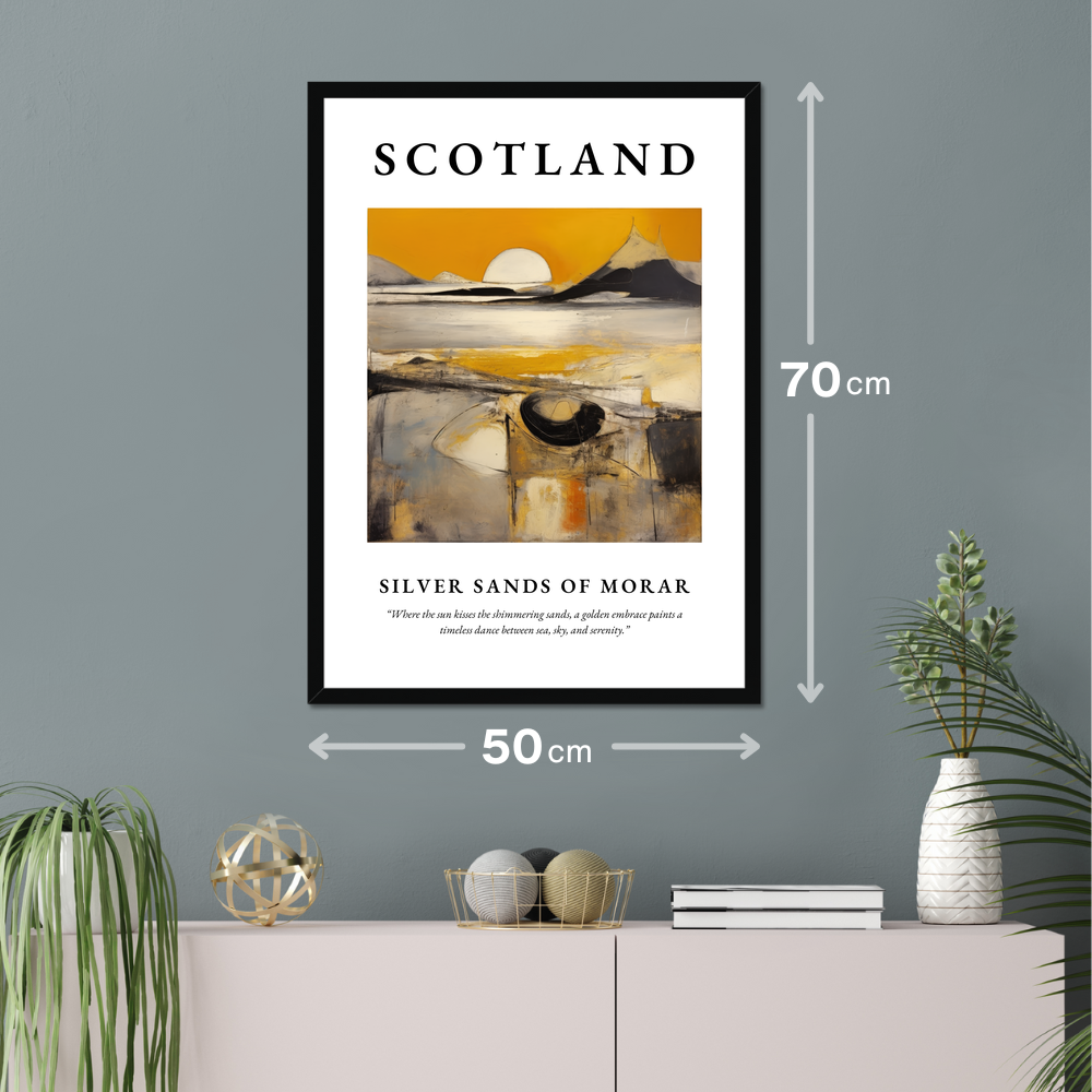 Poster of Silver Sands of Morar hanging on a wall