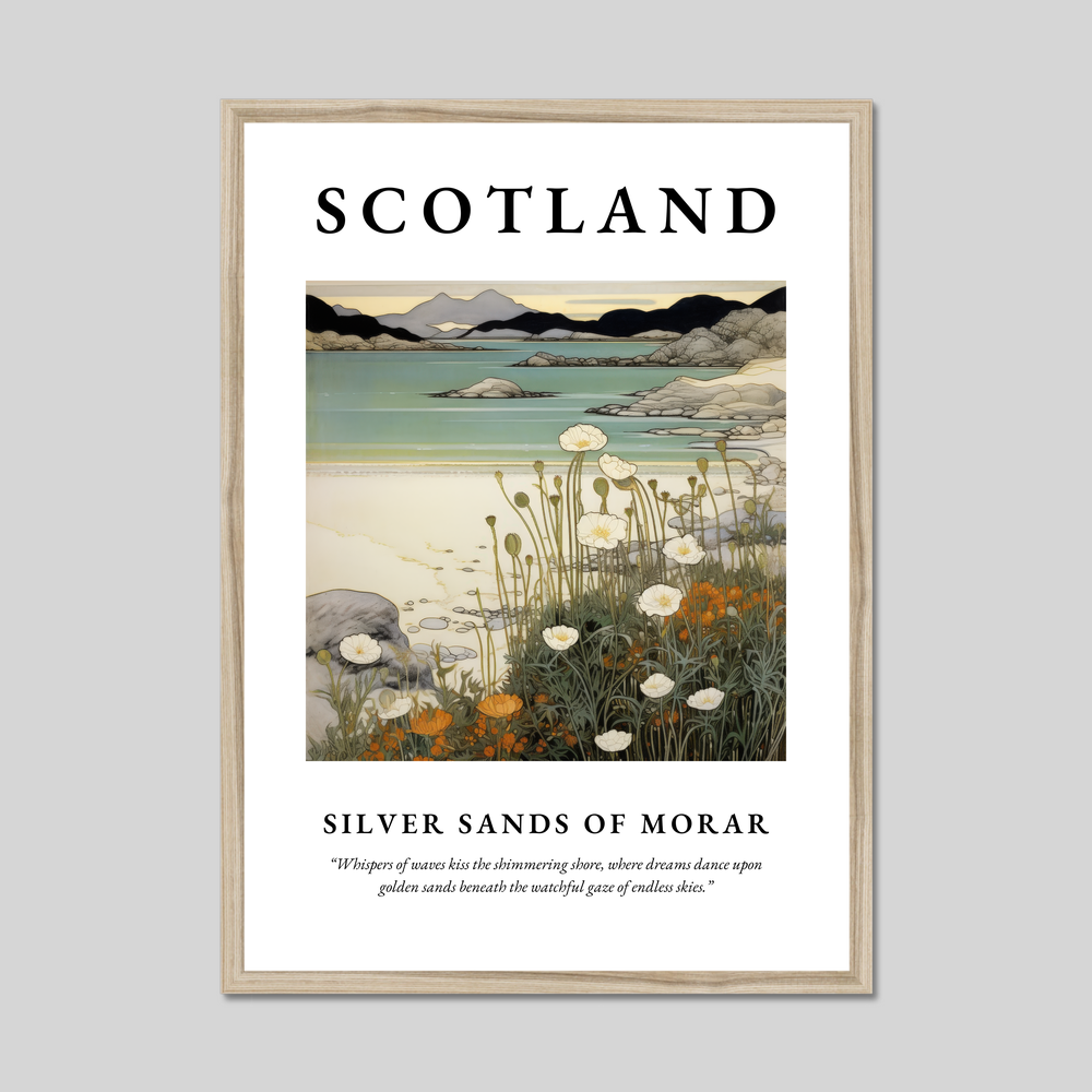 Poster in a natural frame with the word Scotland