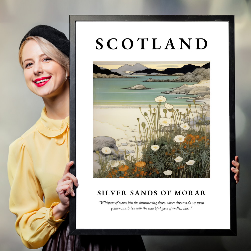 Person holding a poster of Silver Sands of Morar