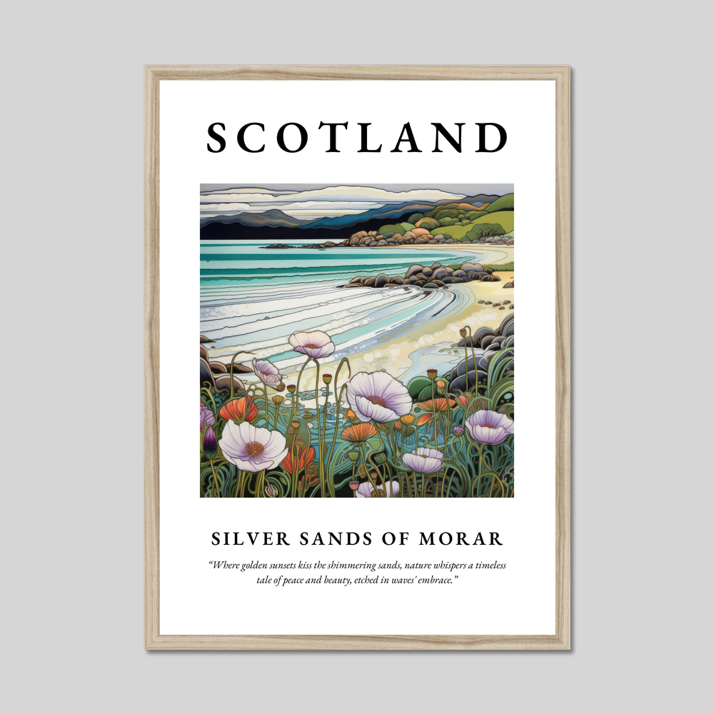 Poster in a natural frame with the word Scotland