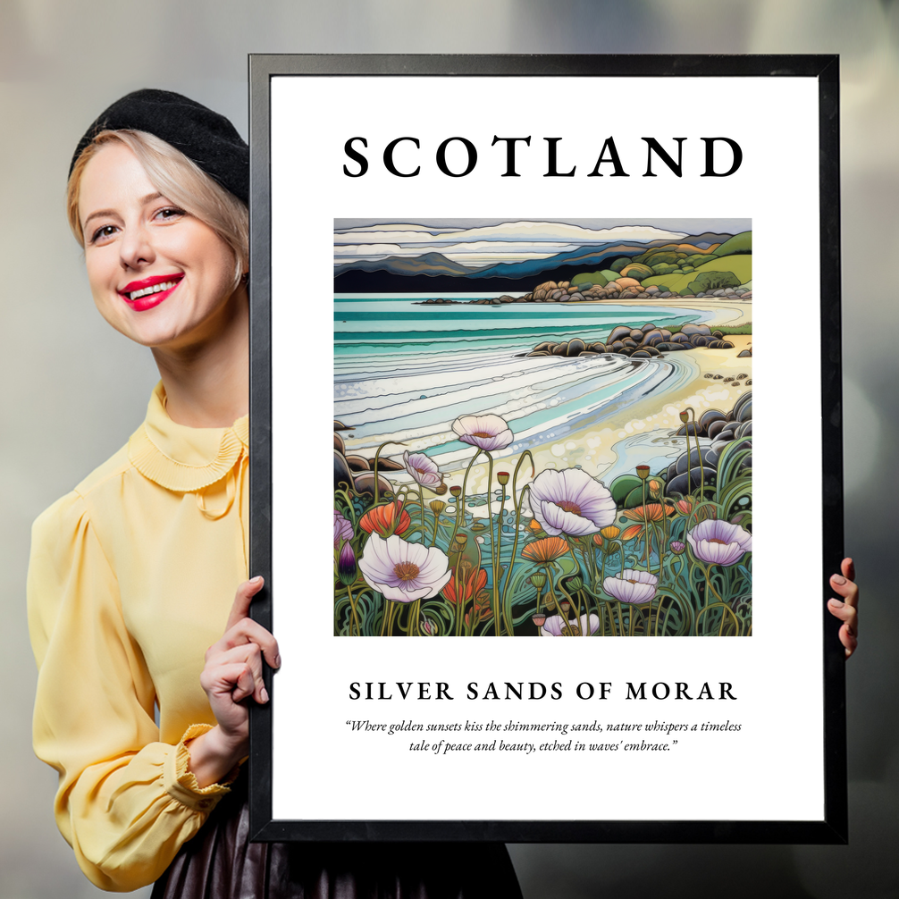 Person holding a poster of Silver Sands of Morar