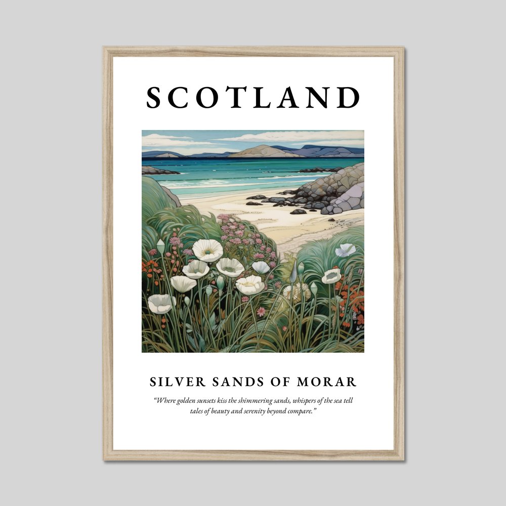 Poster in a natural frame with the word Scotland