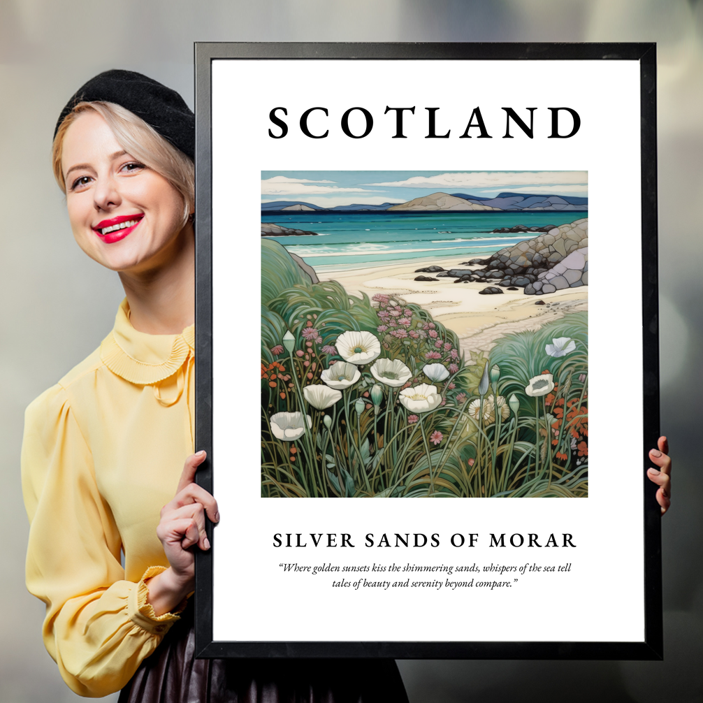 Person holding a poster of Silver Sands of Morar