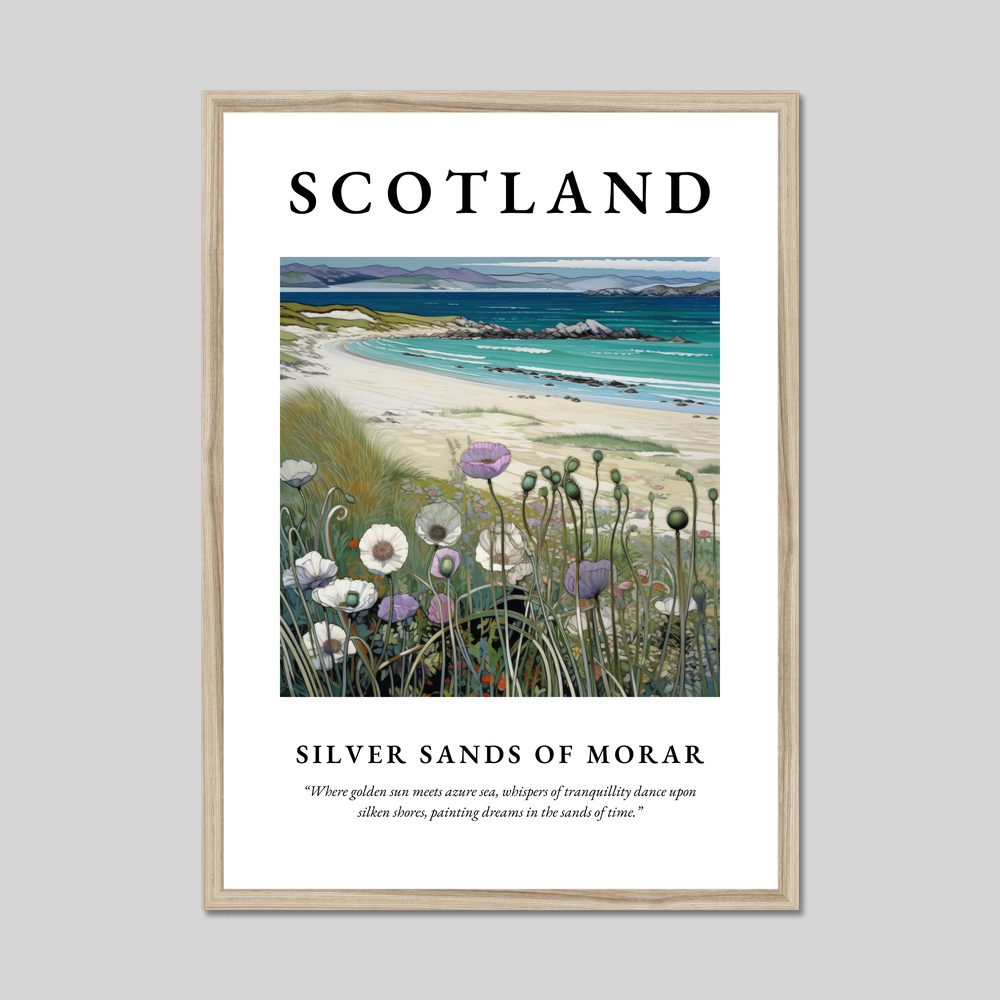 Poster in a natural frame with the word Scotland