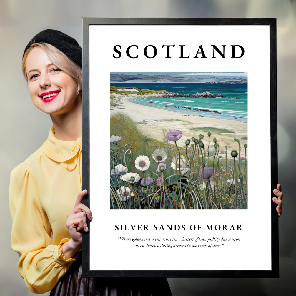 Person holding a poster of Silver Sands of Morar