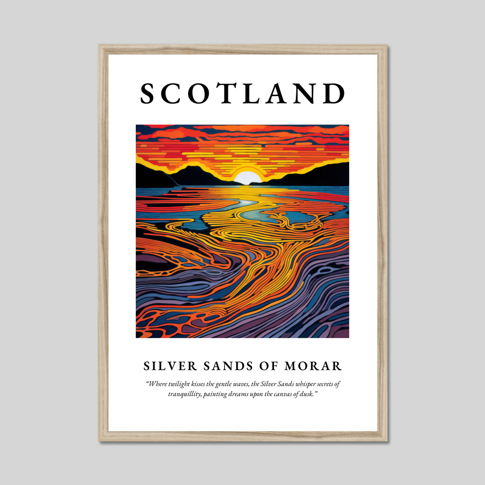 Poster in a natural frame with the word Scotland