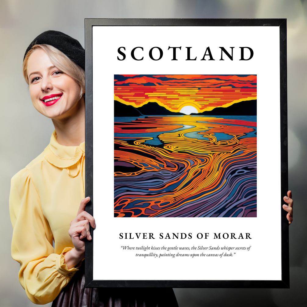 Person holding a poster of Silver Sands of Morar