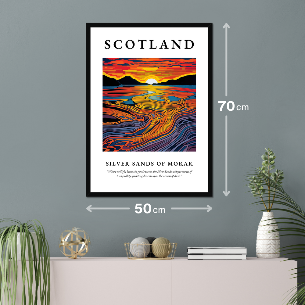 Poster of Silver Sands of Morar hanging on a wall