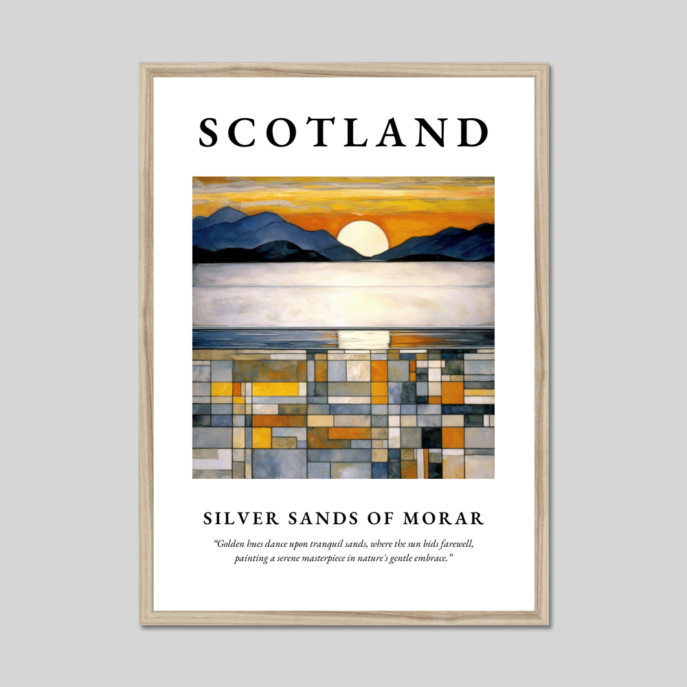 Poster in a natural frame with the word Scotland