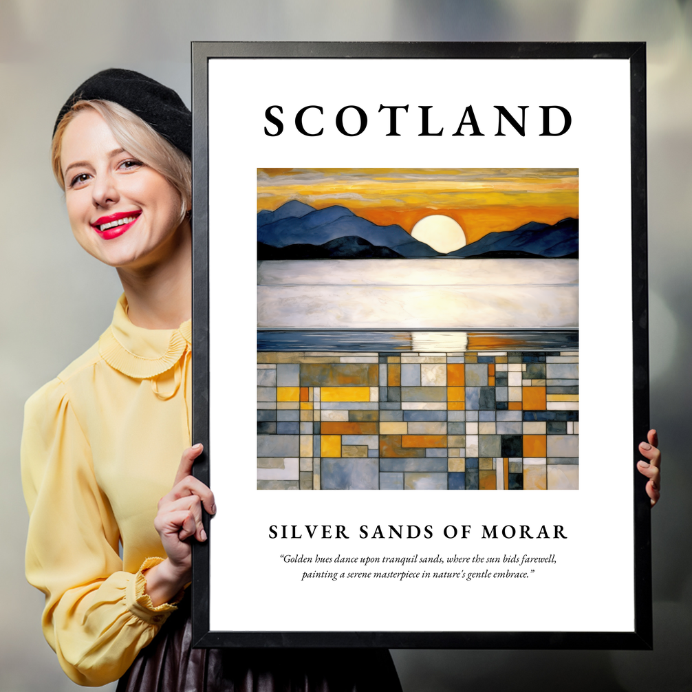 Person holding a poster of Silver Sands of Morar