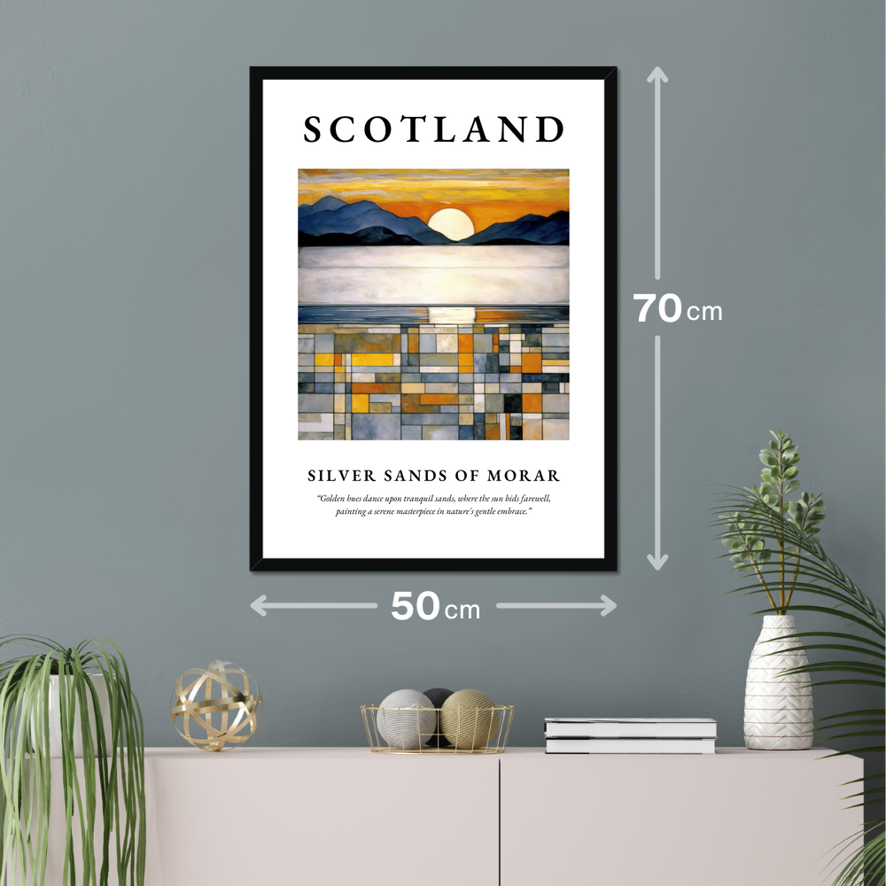 Poster of Silver Sands of Morar hanging on a wall