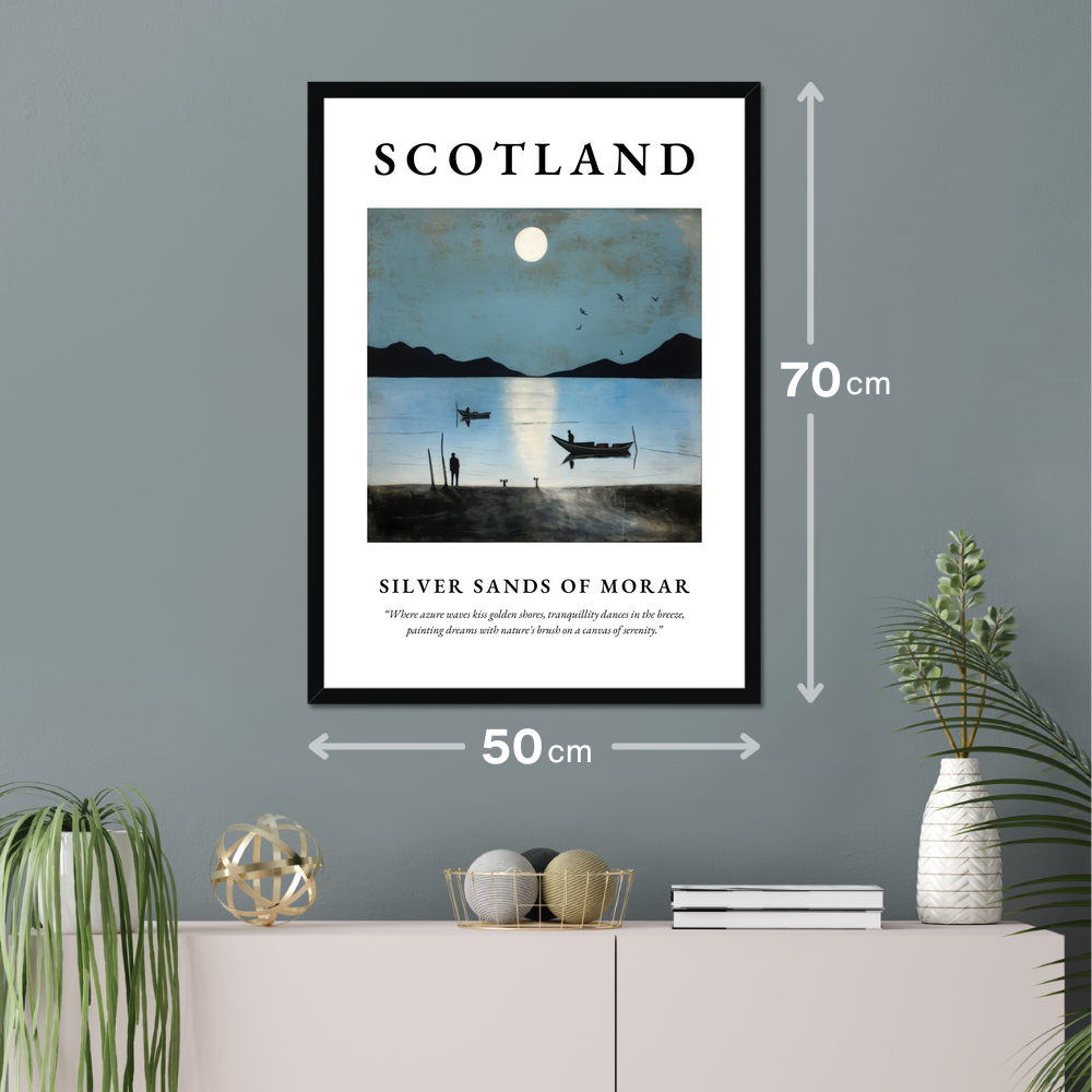 Poster of Silver Sands of Morar hanging on a wall