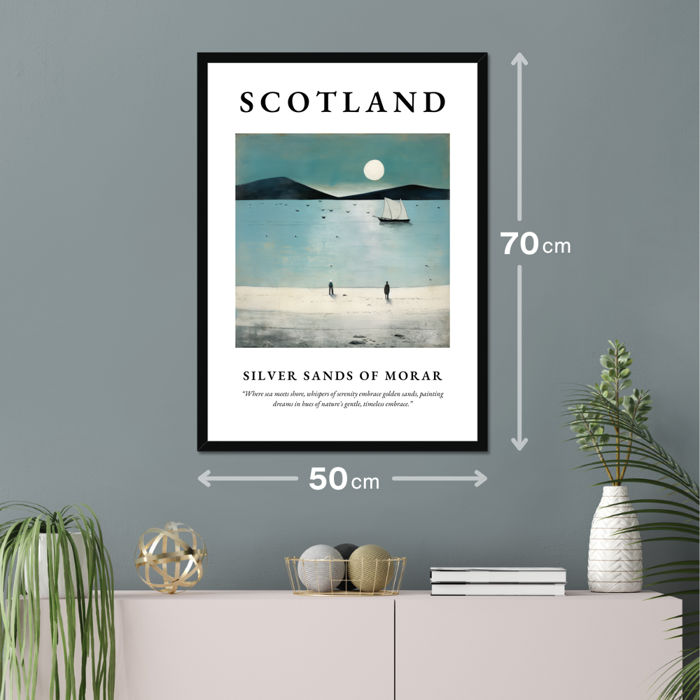 Poster of Silver Sands of Morar hanging on a wall