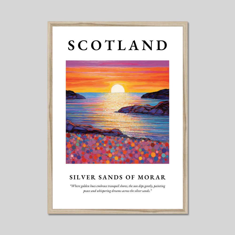 Poster in a natural frame with the word Scotland