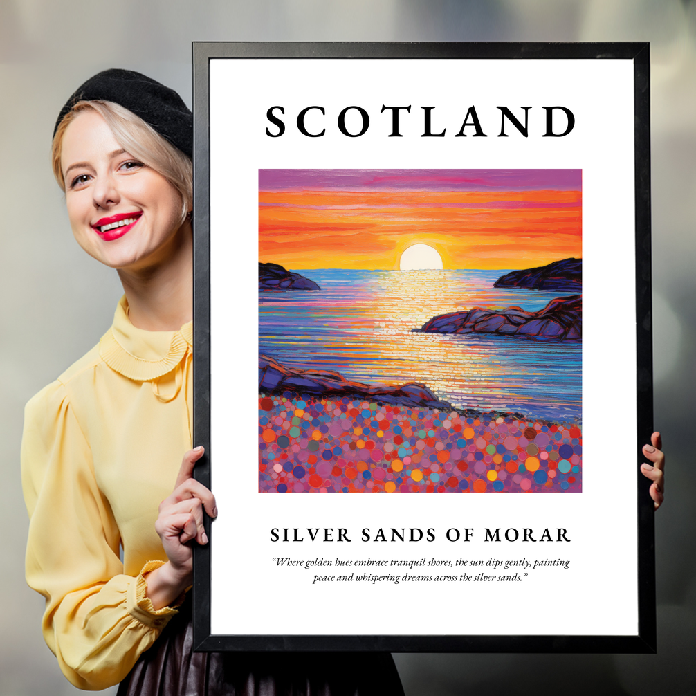 Person holding a poster of Silver Sands of Morar