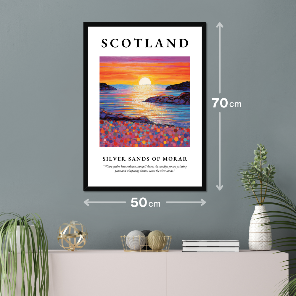 Poster of Silver Sands of Morar hanging on a wall