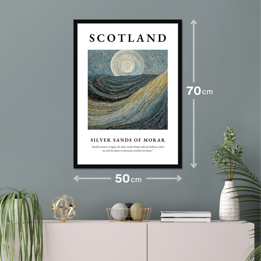 Poster of Silver Sands of Morar hanging on a wall