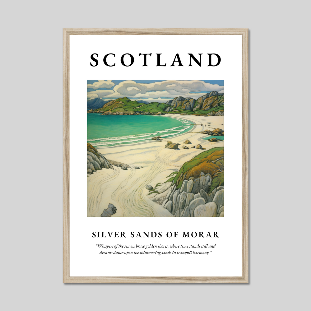 Poster in a natural frame with the word Scotland