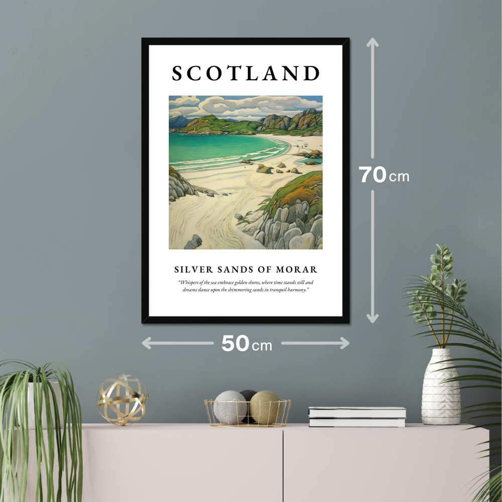 Poster of Silver Sands of Morar hanging on a wall