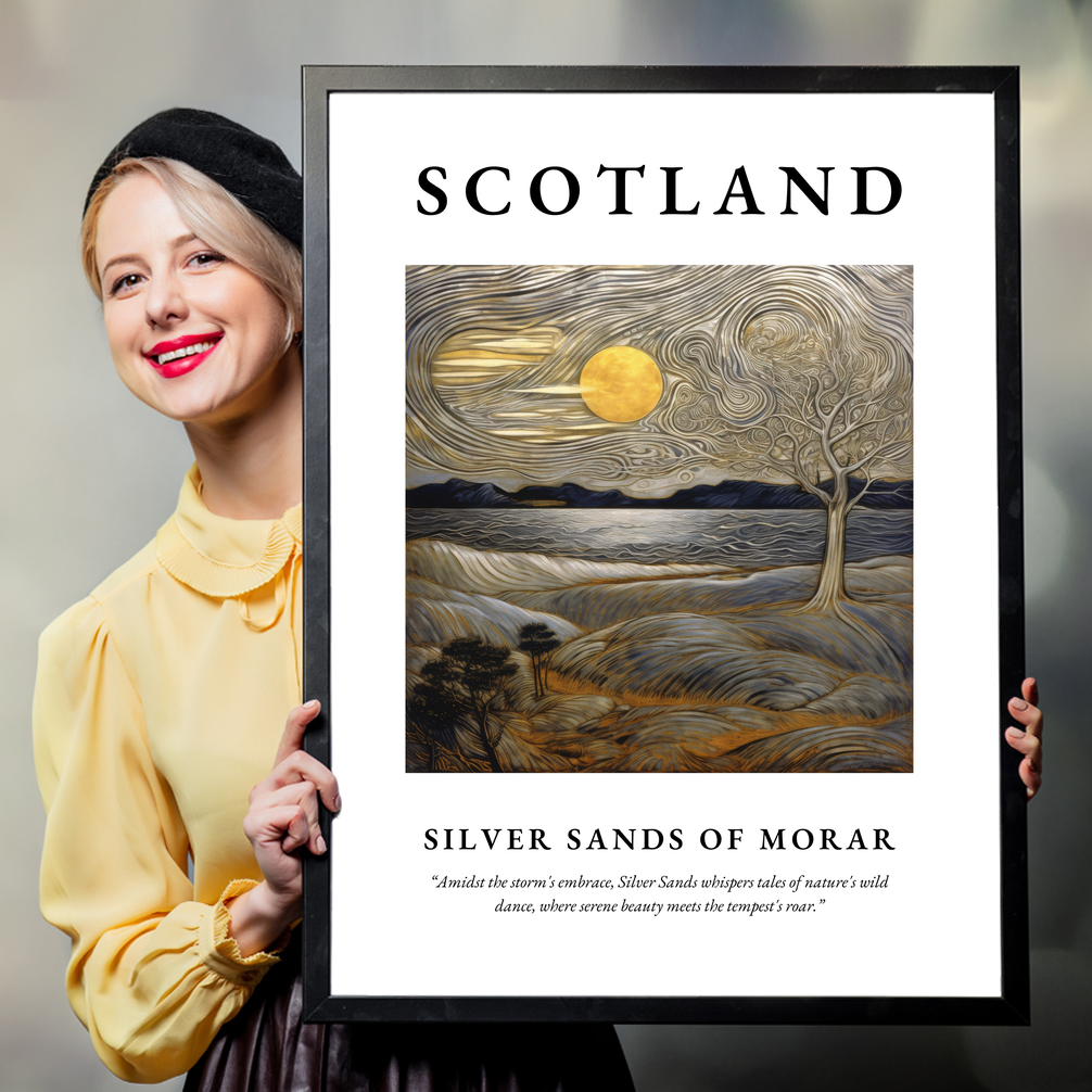 Person holding a poster of Silver Sands of Morar