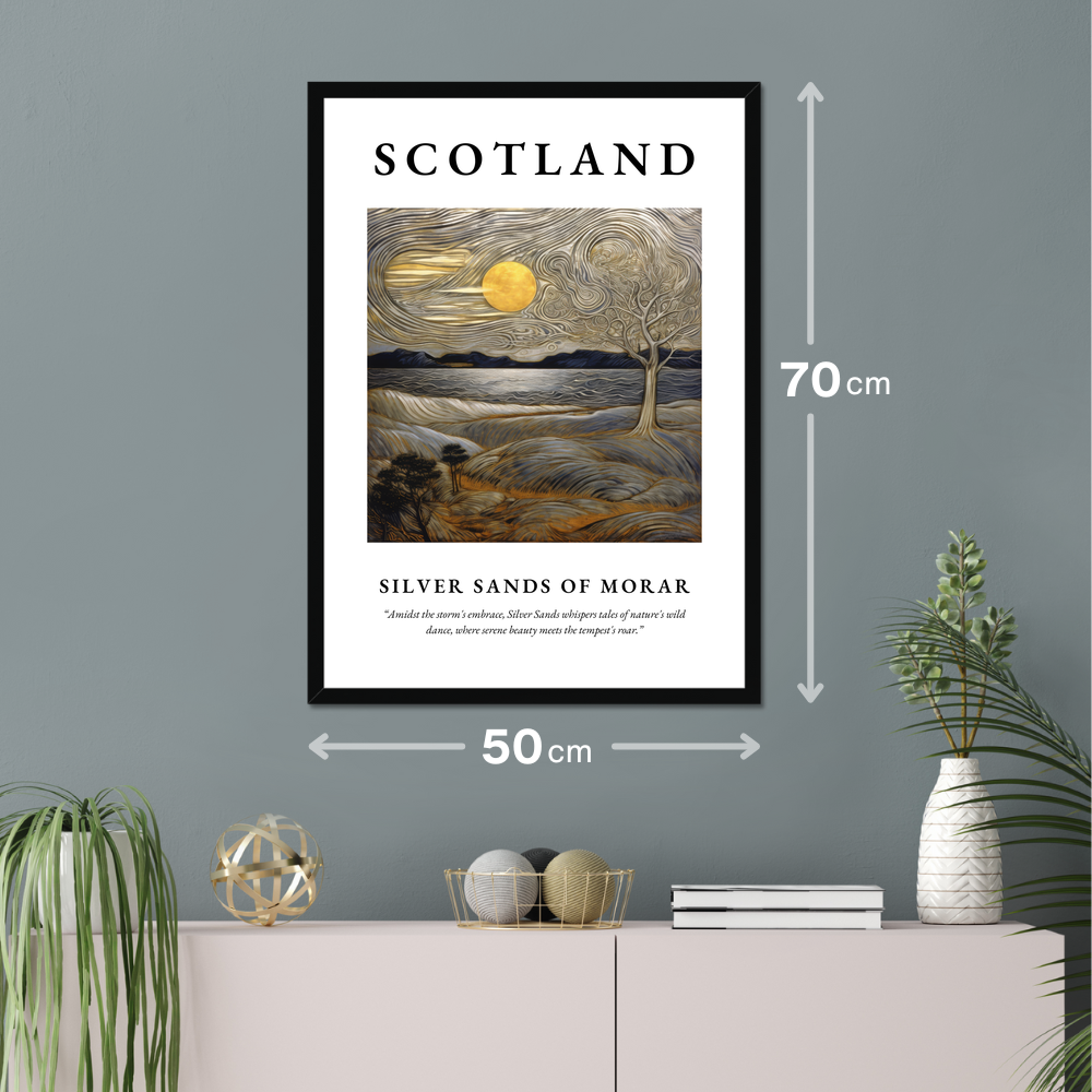 Poster of Silver Sands of Morar hanging on a wall