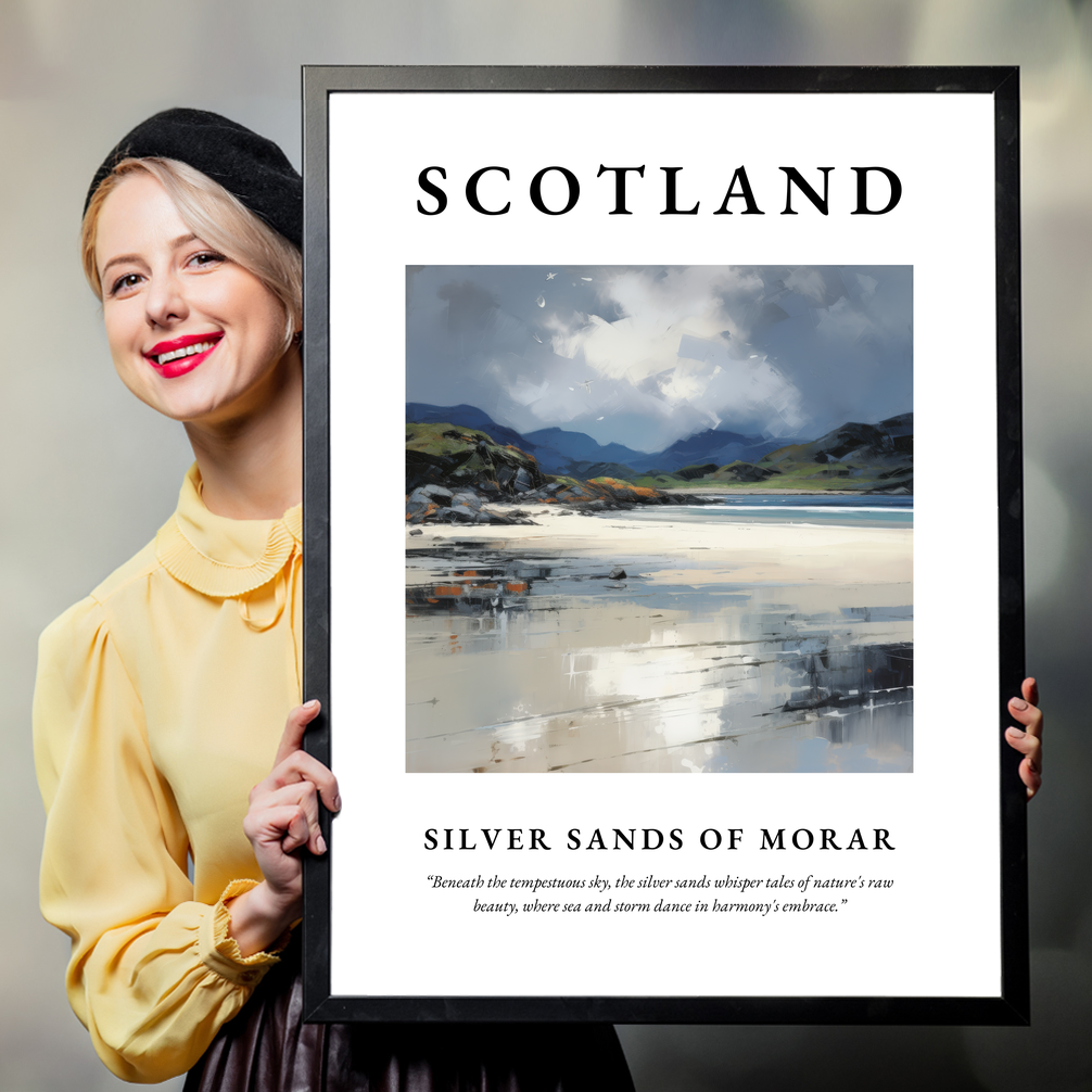 Person holding a poster of Silver Sands of Morar