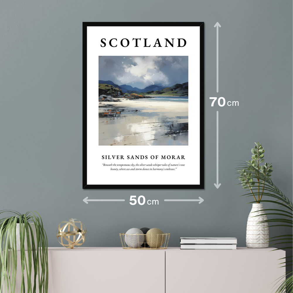 Poster of Silver Sands of Morar hanging on a wall