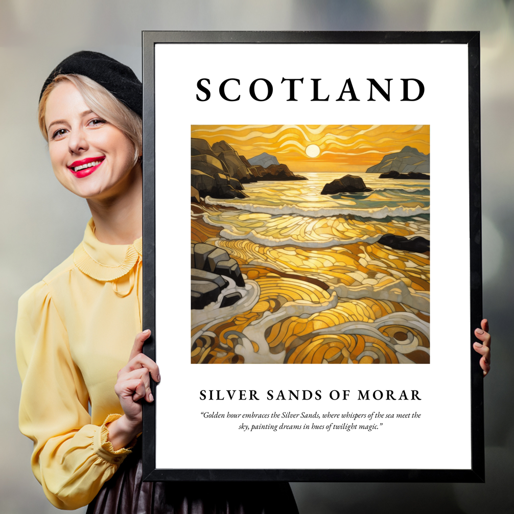 Person holding a poster of Silver Sands of Morar