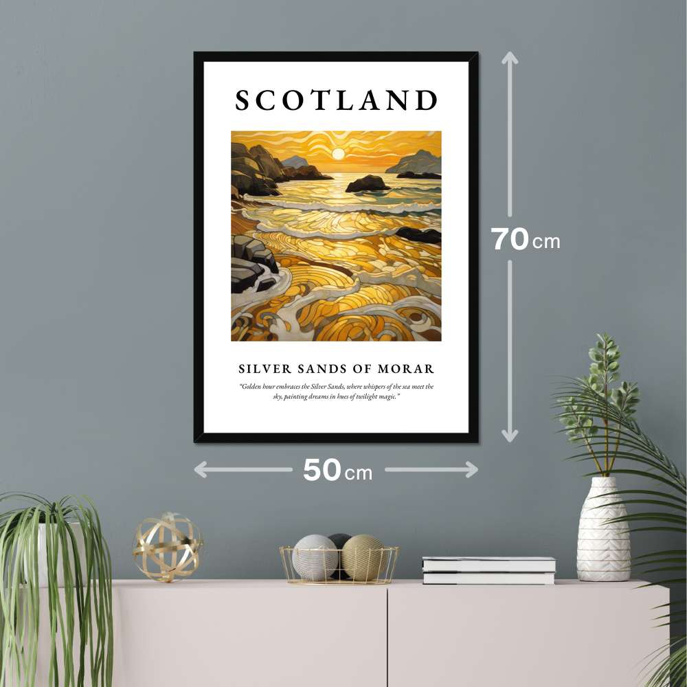 Poster of Silver Sands of Morar hanging on a wall